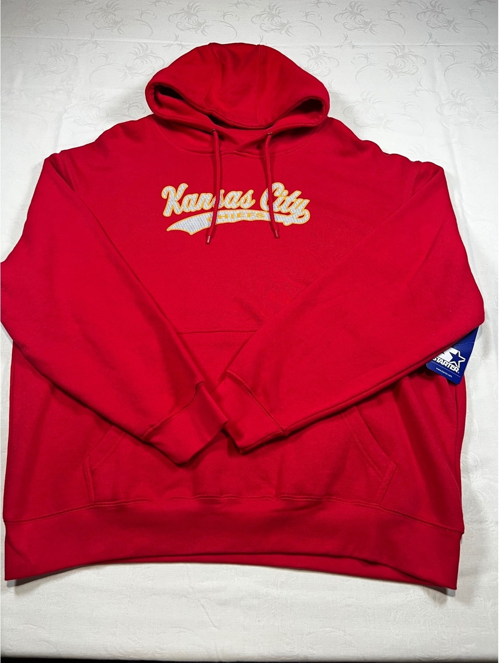 NEW Starter Kansas City Chiefs Fleece Hoodie Red Size XL